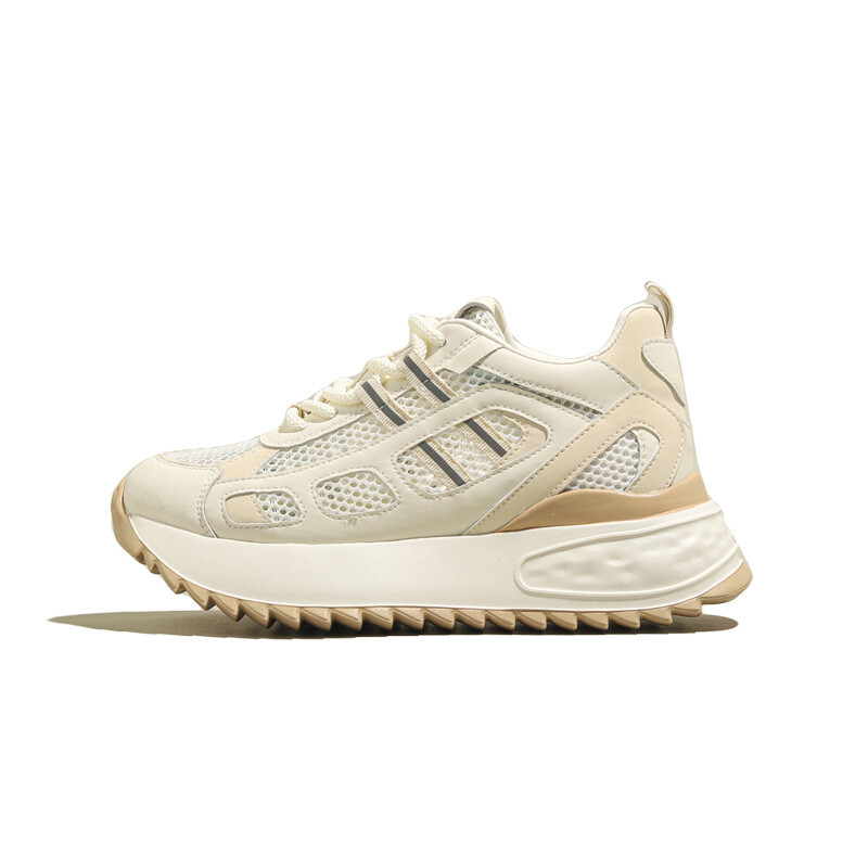 

Кроссовки женские толстые низкие Teresa, цвет Beige mesh