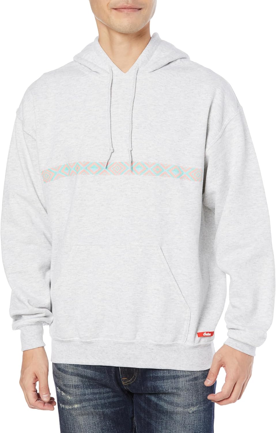 

Худи с капюшоном и толстовкой с изображением индейских бусин навахо Indian, пепельный