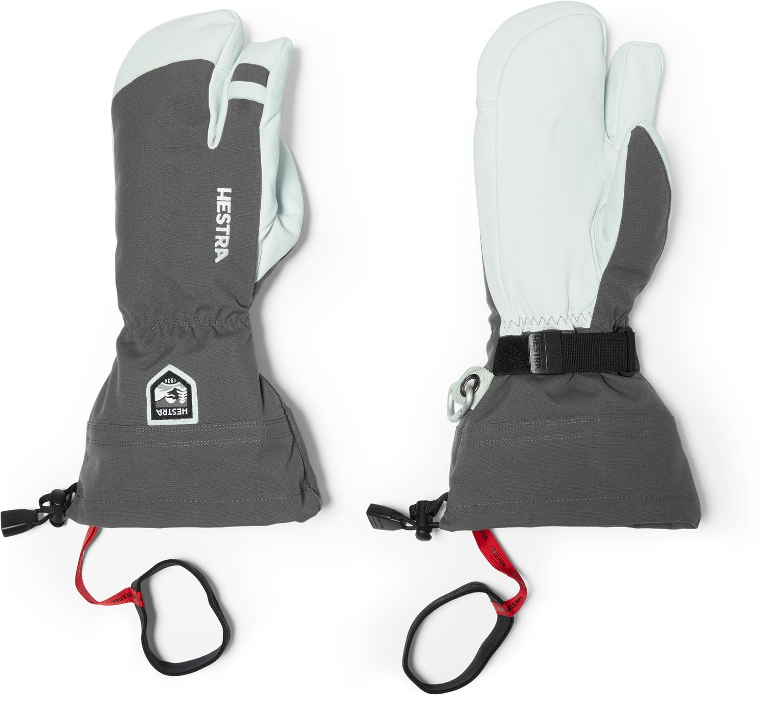 

Утепленные перчатки Heli с тремя пальцами Hestra Gloves, серый