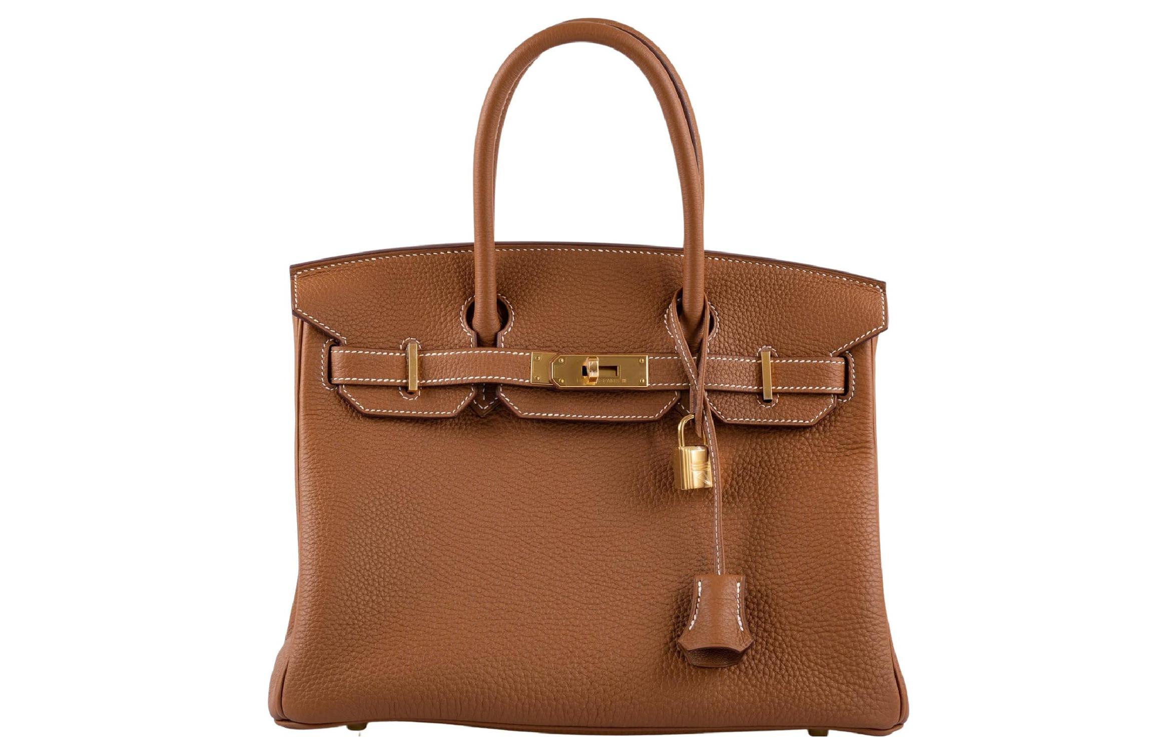 

HERMES Сумка Birkin Togo из телячьей кожи, обычная женская, размер 37, золотисто-коричневая