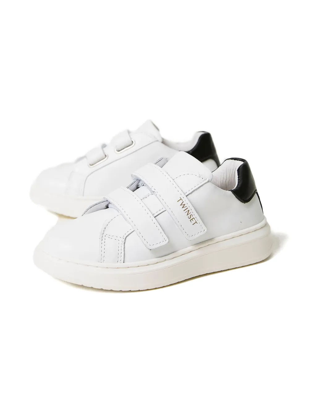 

Кожаные кроссовки с двумя ремешками TWINSET Kids, белый