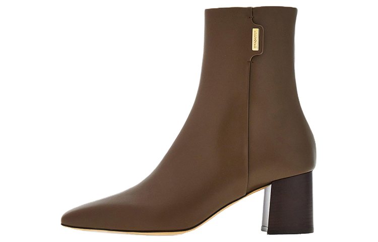 Ferragamo Ботильоны женские коричневые 6 см