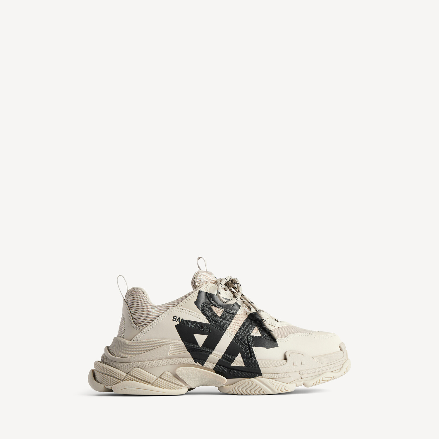 

Мужские кроссовки triple s tape в бежево-черном цвете BALENCIAGA, бежевый/черный