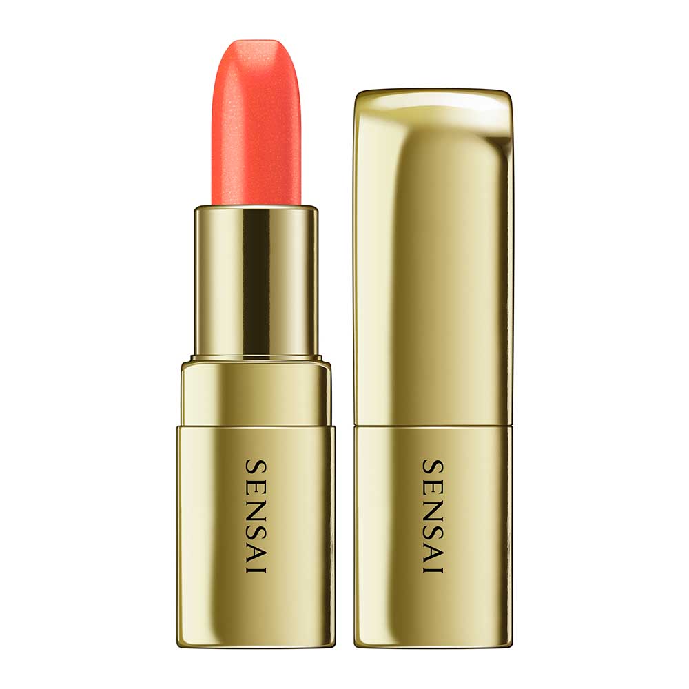 

Помада с золотыми частицами the lipstick Sensai, цвет nr. 04 hinageshi orange, вес 3.5 гр.