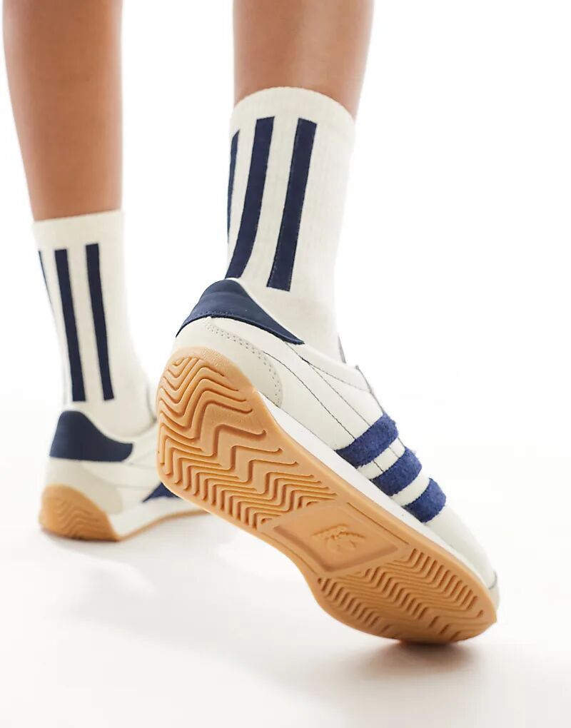 Кроссовки Country OG в кремово-белом и индиго цветах adidas Originals — фото 3