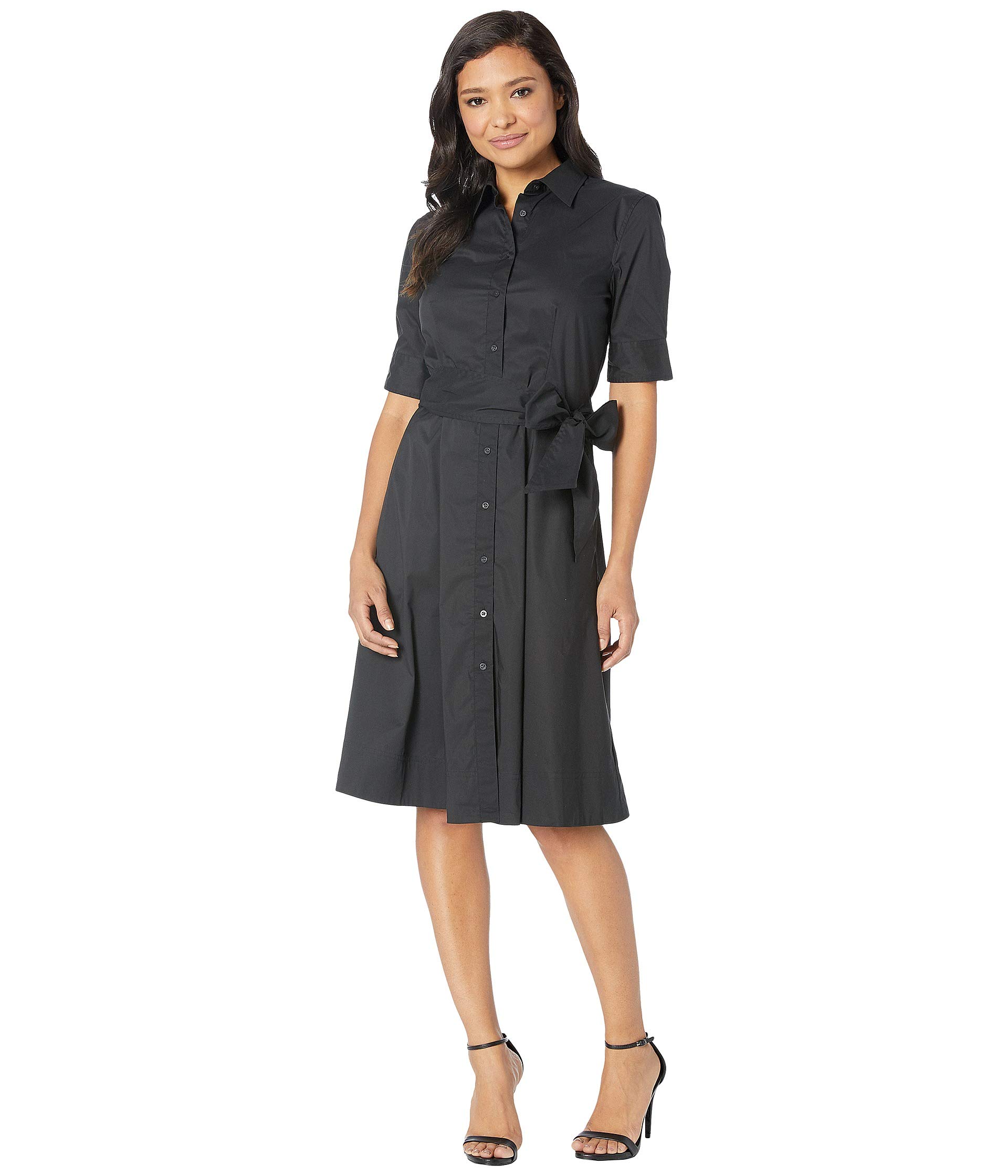 

Платье Lauren Ralph Lauren Cotton-Blend Shirtdress, цвет Polo Black