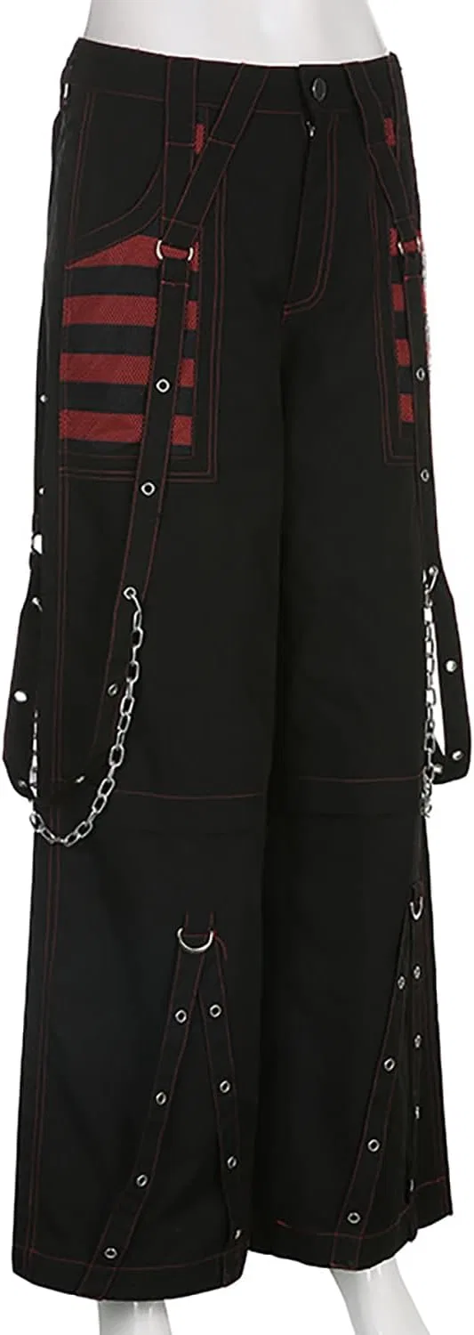 Джинсы широкие Punk Denim, Red — фото 3
