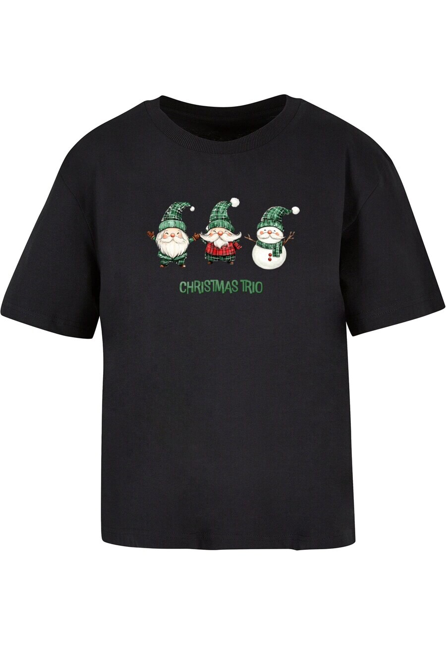 

Футболка Merchcode Shirt Christmas Santa Trio, черный