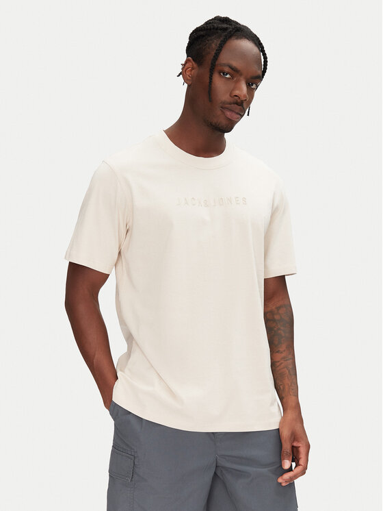 

Футболка свободного кроя Recharge 12273070 Jack&Jones, бежевый