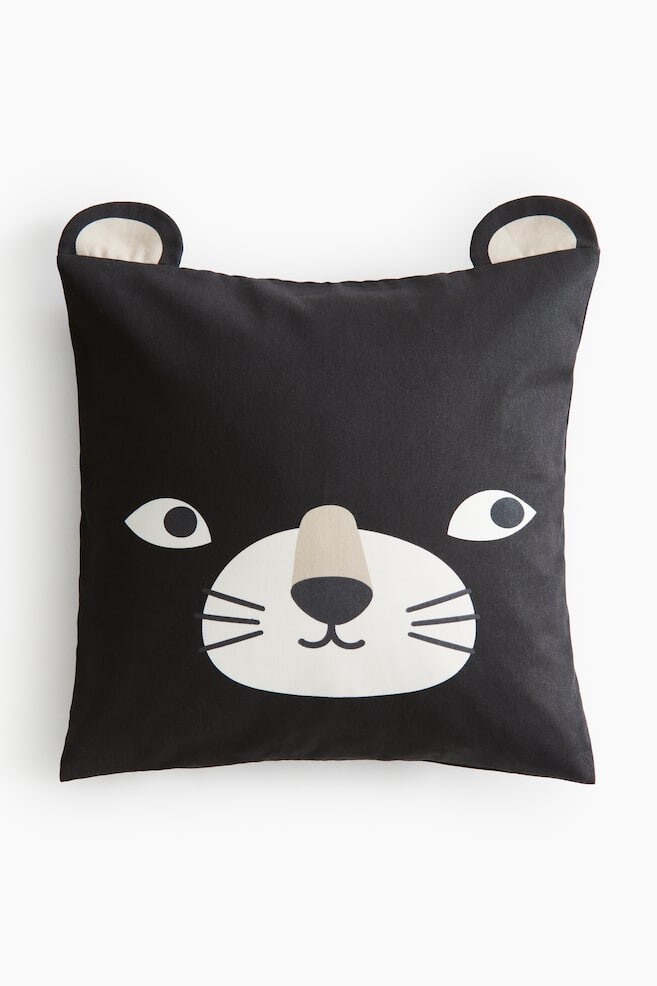 

Хлопковый чехол на подушку H&M, 40x40 см, черный