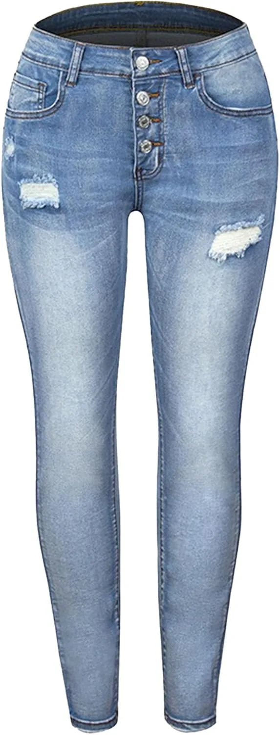 

Женские джинсы Business Casual свободного кроя с потертостями, высокие, прямые