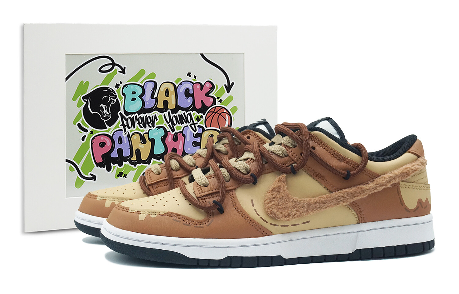 

Кроссовки Nike Dunk Skateboarding Shoes Men Low-top Brown/yellow, коричневый
