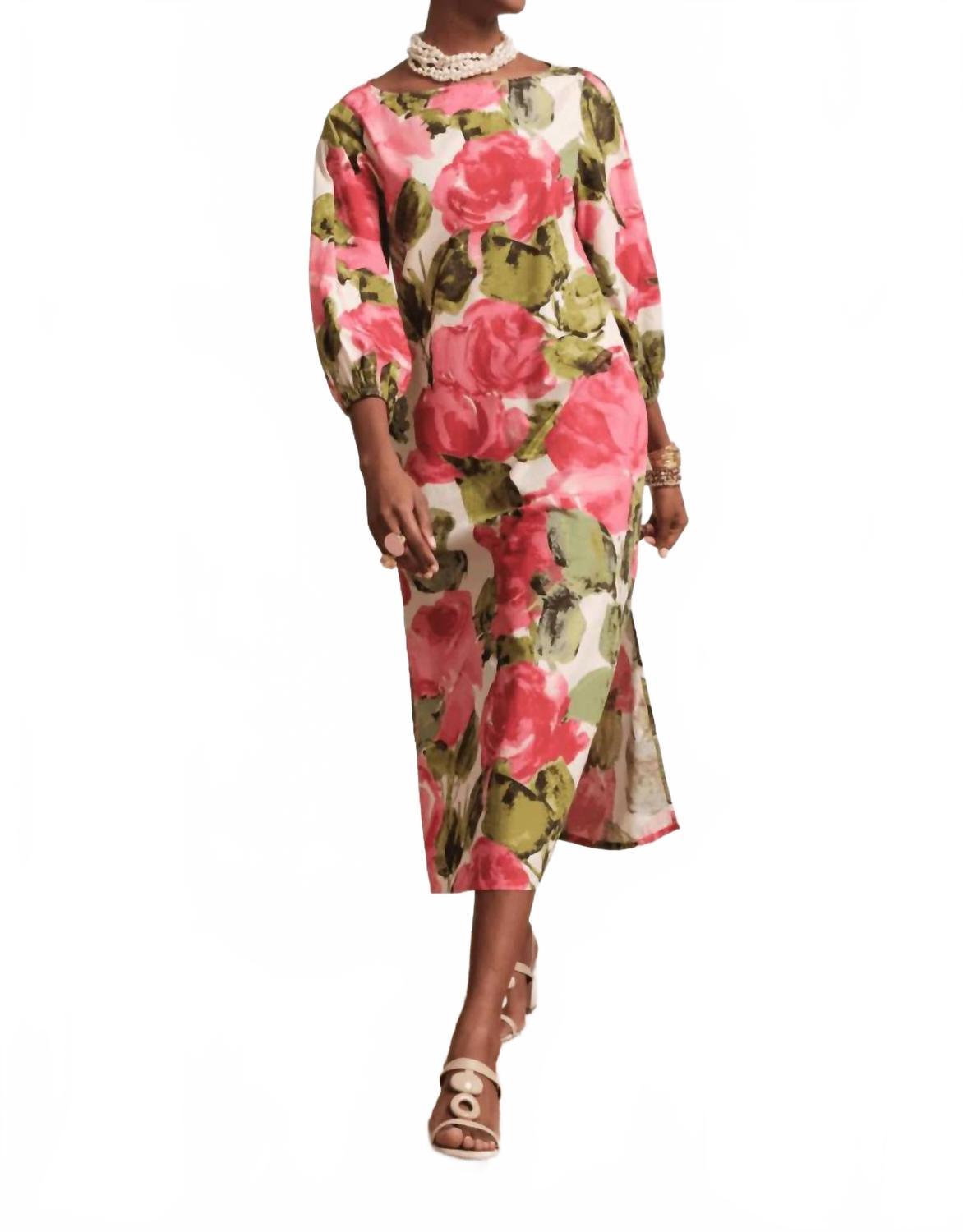 

Платье макси Minnow в нежных пионах Frances Valentine, Pretty Peonies