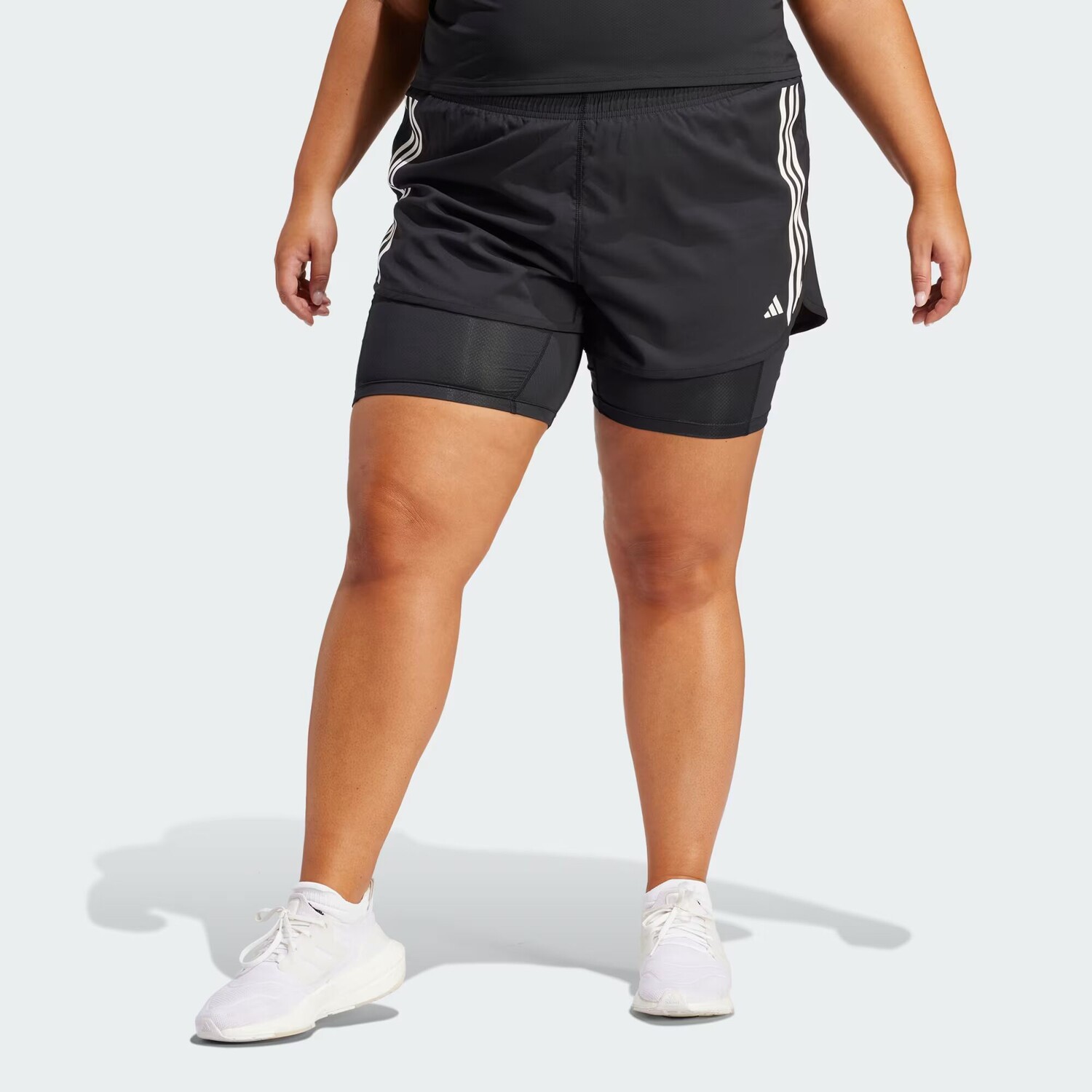 

Шорты 2-в-1 с 3 полосками Run the Run Adidas, цвет Black