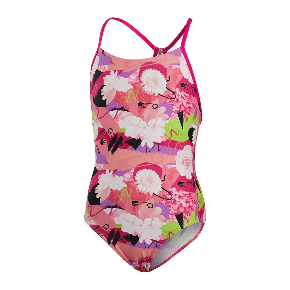 Купальник Speedo Punk Floral Lane Line Back Allover Endurance, розовый — фото 3