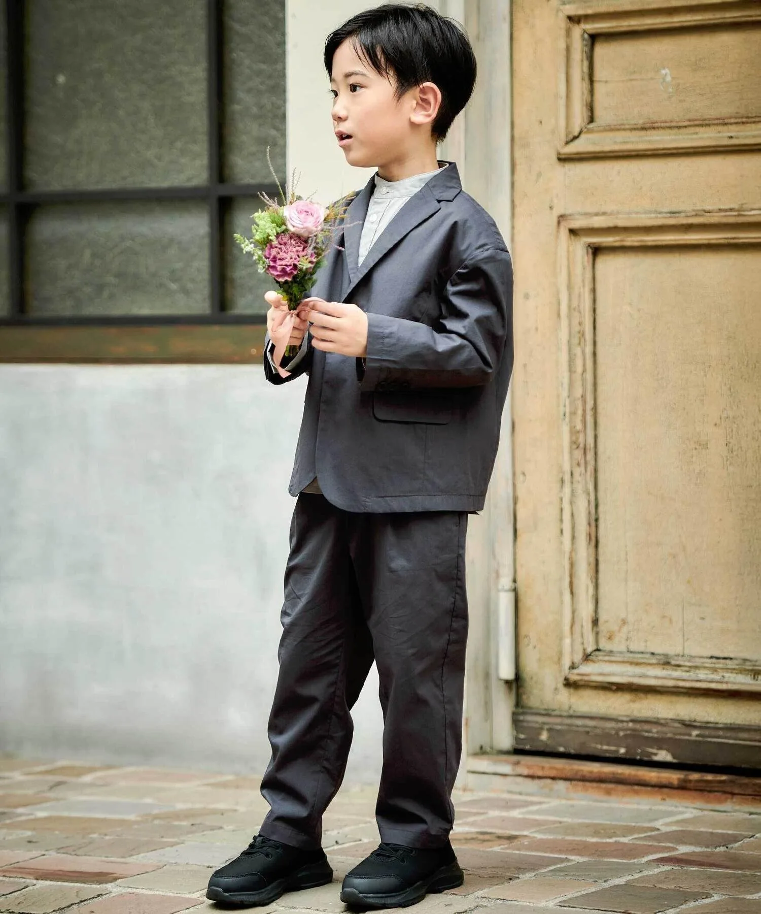 Длинные брюки с завышенной талией (110–130 см) BeBe, Gray — фото 4
