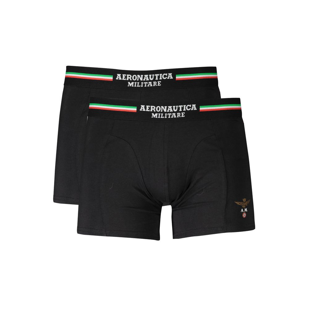 

Черное хлопковое нижнее белье Aeronautica Militare