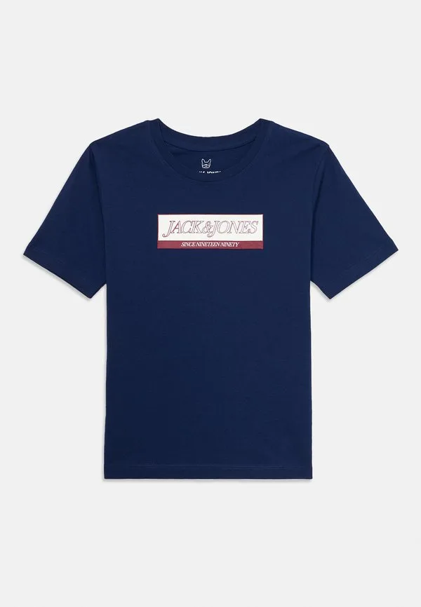 Футболка с принтом jorinwood block brand Jack & Jones Junior, Ocean Cavern — фото 3