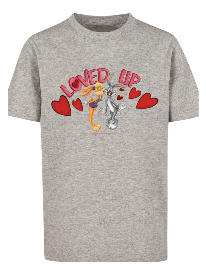 

Футболка F4NT4STIC Looney Tunes Bugs Bunny And Lola Valentines, пестрый серый