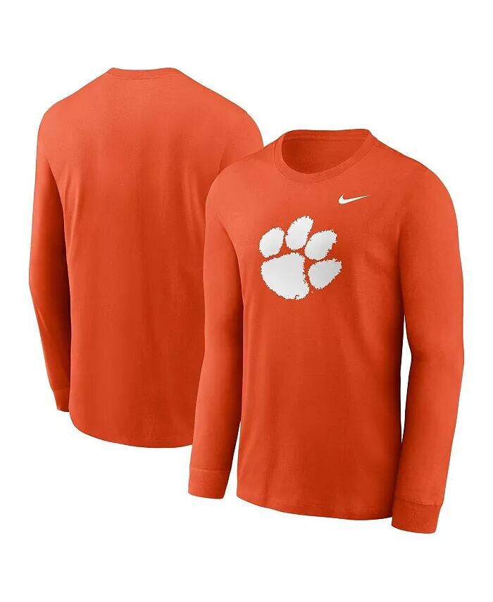 

Мужская оранжевая футболка с длинным рукавом и логотипом Clemson Tigers Primary Nike