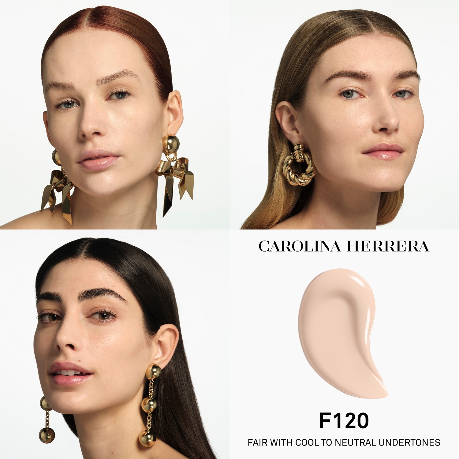 Тональный крем для лица nude couture triple moisture serum Carolina Herrera, f120, вес 30 гр. — фото 4