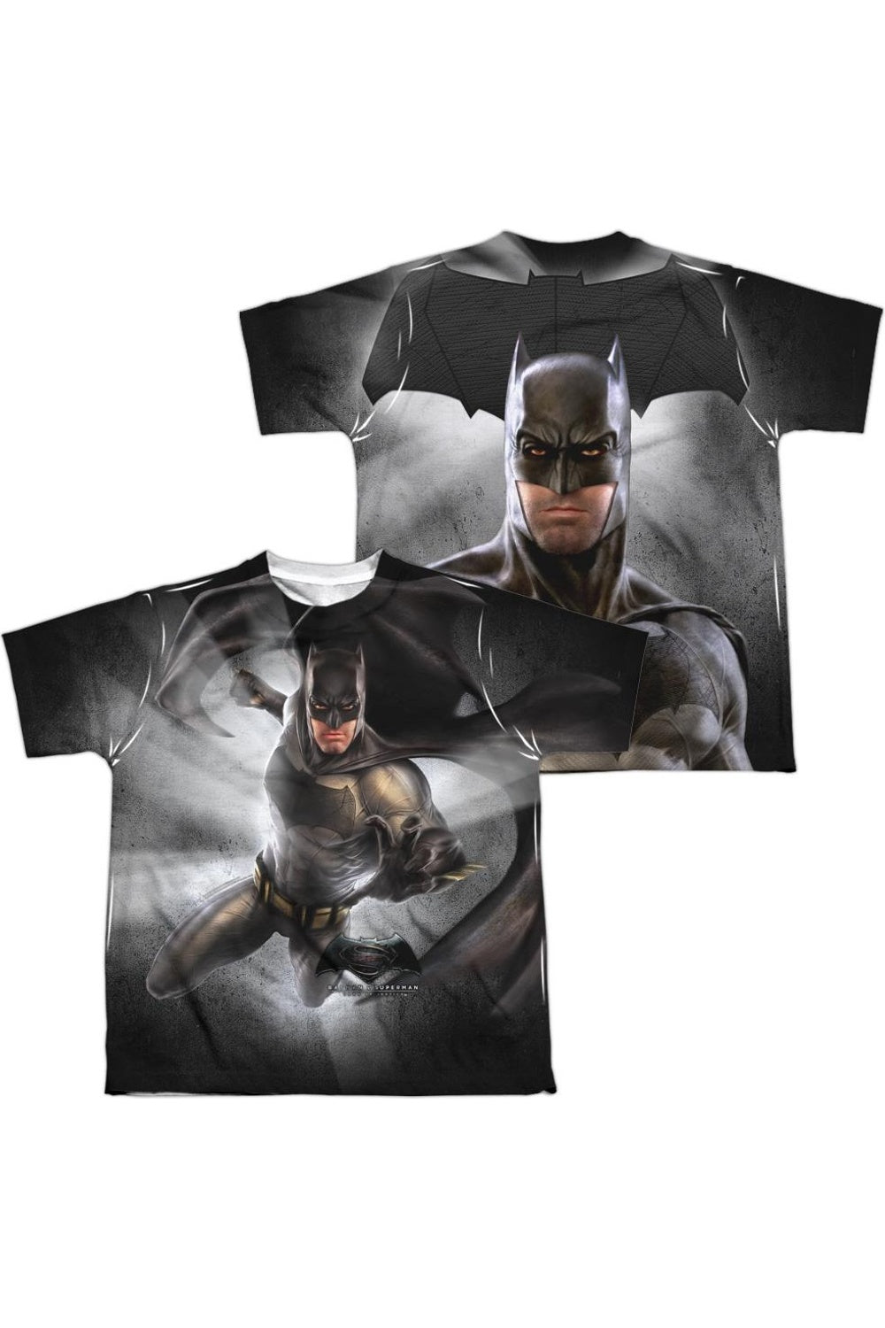 

Футболка с коротким рукавом для детей Batman V Superman с принтом спереди и сзади Gildan, белый