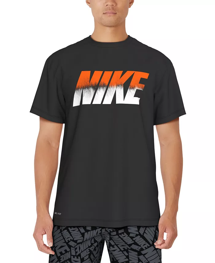 

Мужская футболка для плавания Hydroguard с коротким рукавом Nike, черный