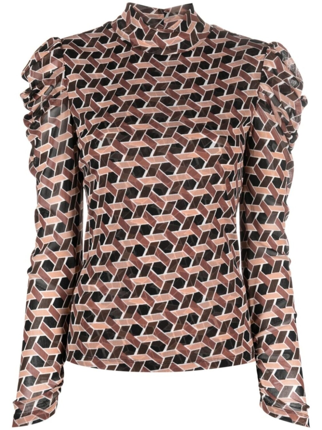 

Diane Von Furstenberg блузка Remy с геометричным принтом, коричневый