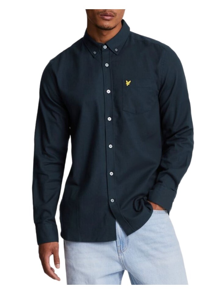 

Рубашка Lyle & Scott Langarmhemd, темно-синий