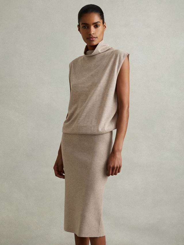 

Миниатюрное трикотажное платье эстер Reiss, цвет Neutral