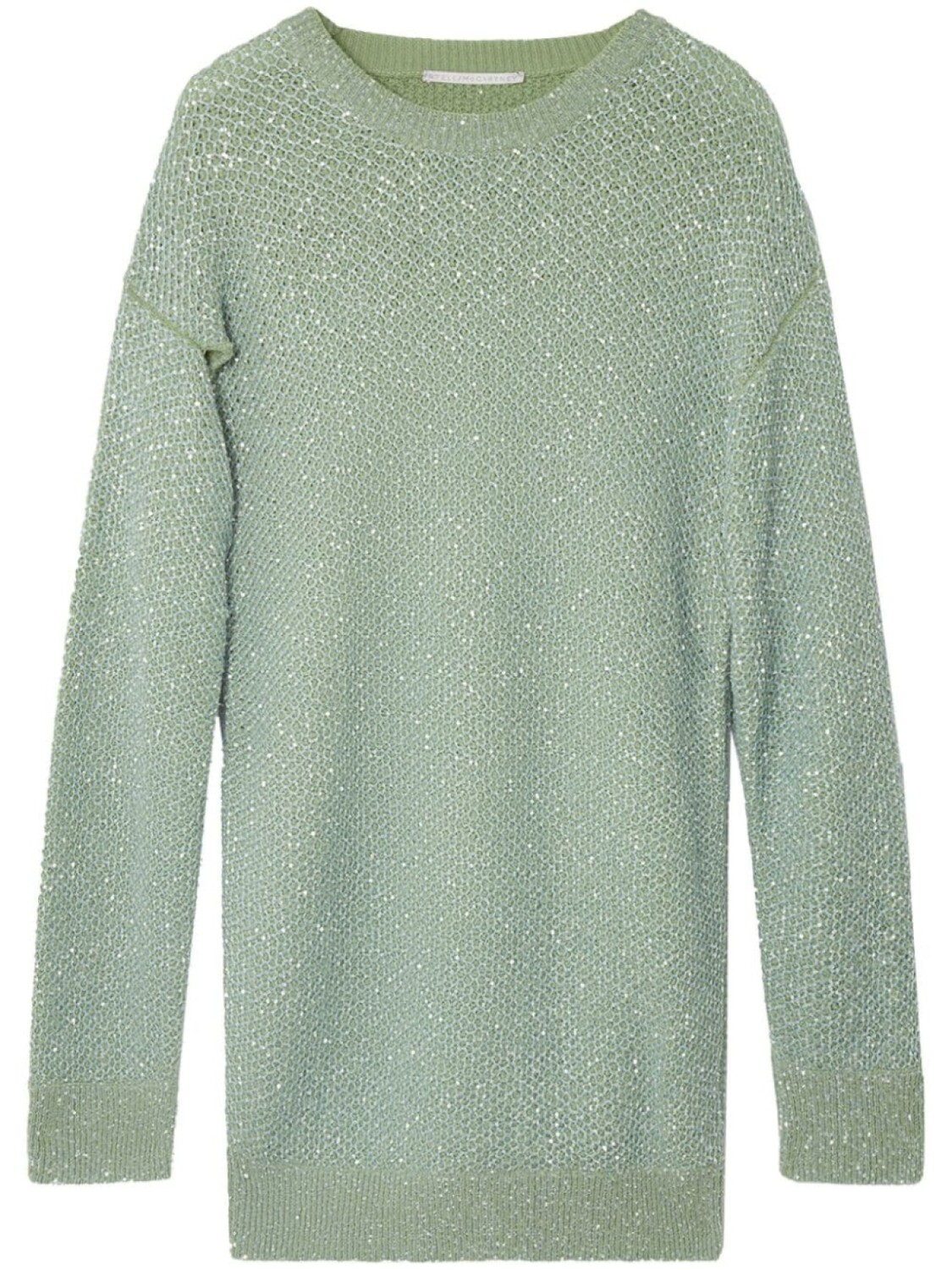 

Трикотажное платье-кейп с пайетками Stella McCartney, зеленый