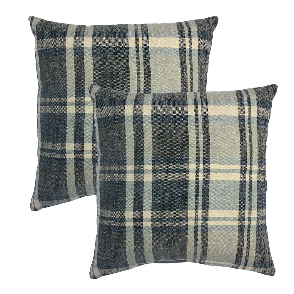 

Домашняя страница Мода International Faro Plaid Набор декоративных подушек из 2 предметов Home Fashions International, цвет Blue Gray