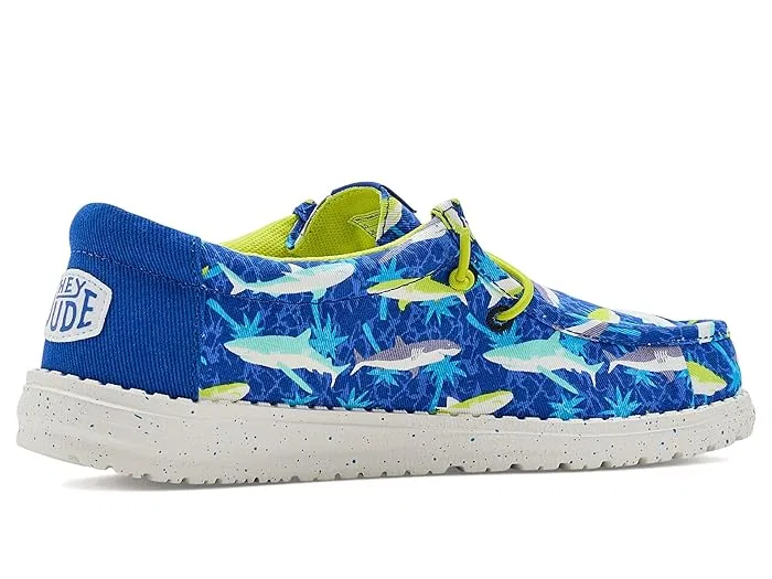 Кроссовки с принтом Wally Hey Dude Kids, Blue/Multi — фото 4