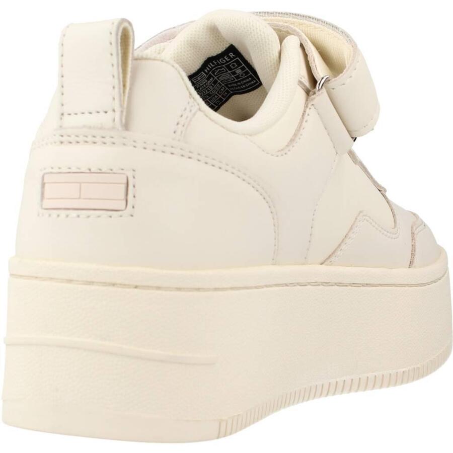 TOMMY HILFIGER Кроссовки Tommy Jeans модель Adhesive Strip Flatform цвет бежевый — фото 3