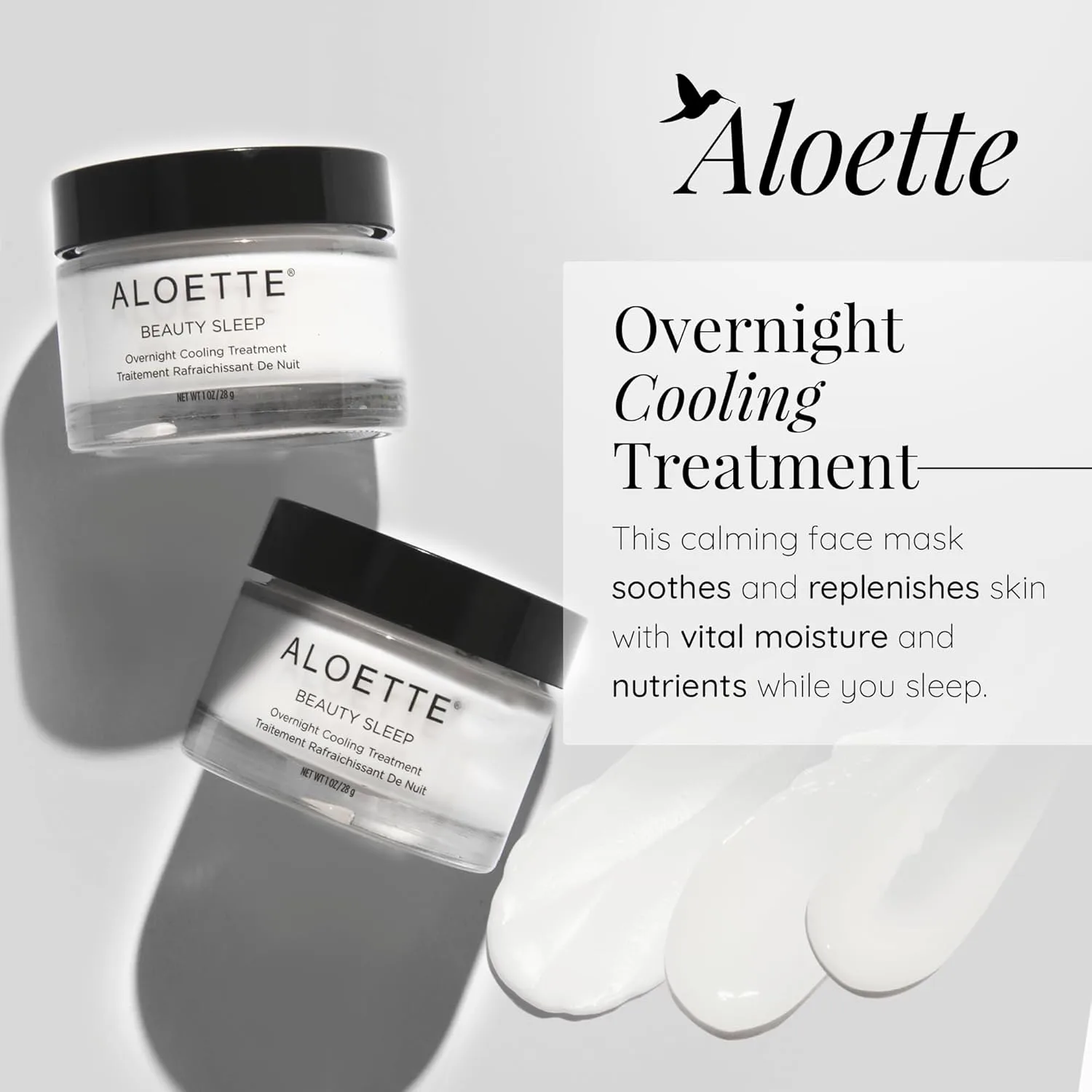 Маска для лица Aloette — Beauty Sleep успокаивающая - антивозрастная с гиалуроновой кислотой и скваленом для более — фото 2