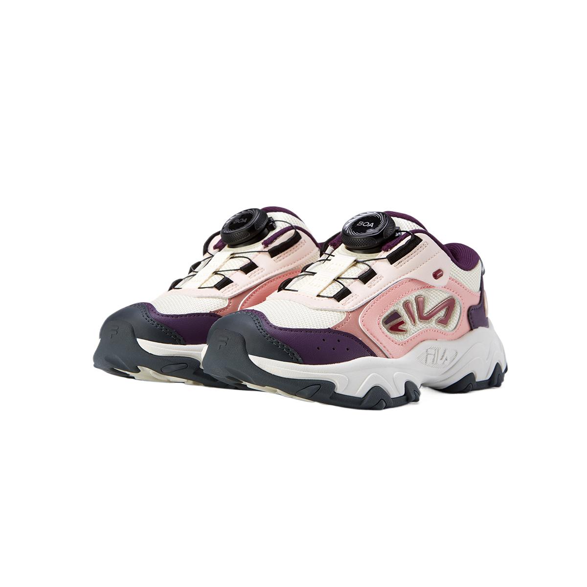 FILA KIDS Боа лоу топ детские повседневные кроссовки antique white/shadow purple kids' — фото 2