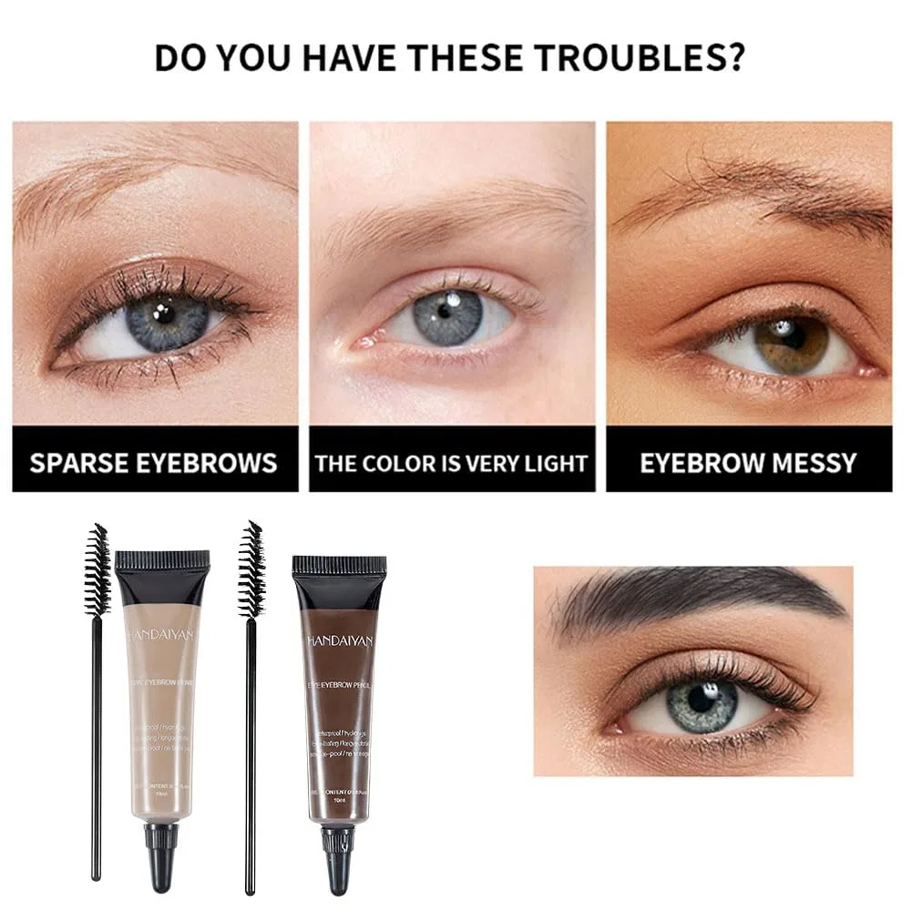 Набор для окрашивания бровей и ресниц Bnoyoneras, Light Brown And Dark Brown — фото 4