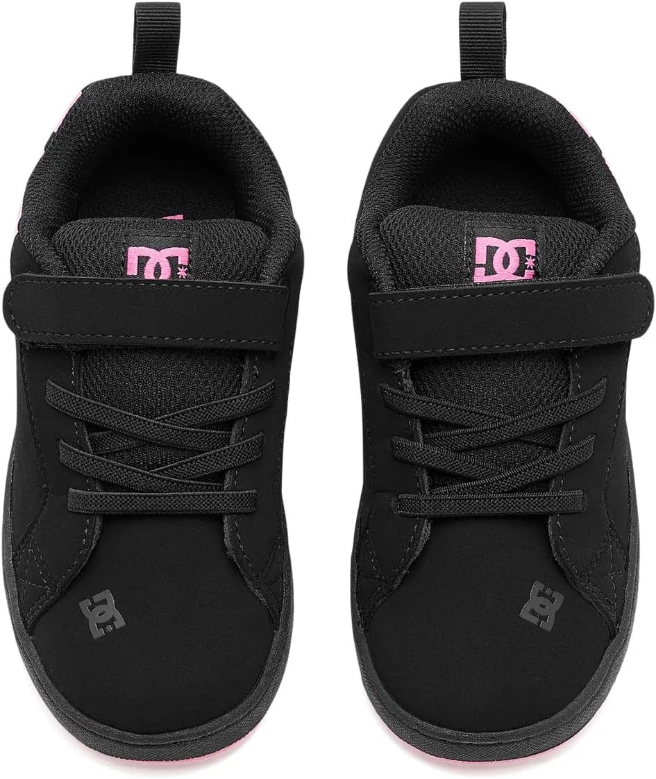 Кроссовки DC Shoes Court Graffik Elastic Skate Shoe, Bk/Pk/Bk Black/Pink — фото 3