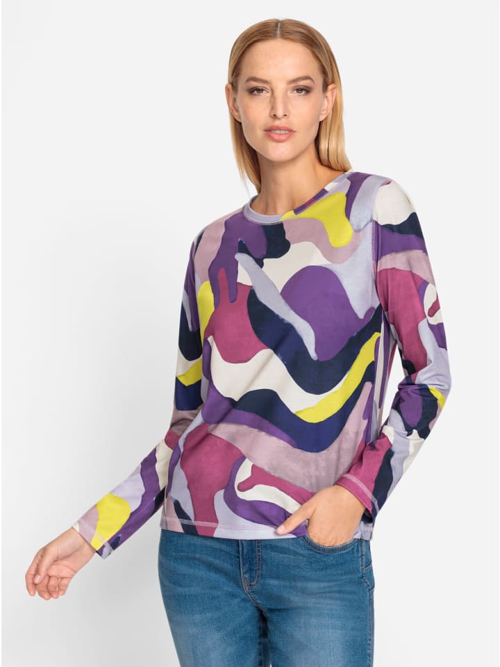 

Рубашка с круглым вырезом в сиренево-лиловом цвете Heine