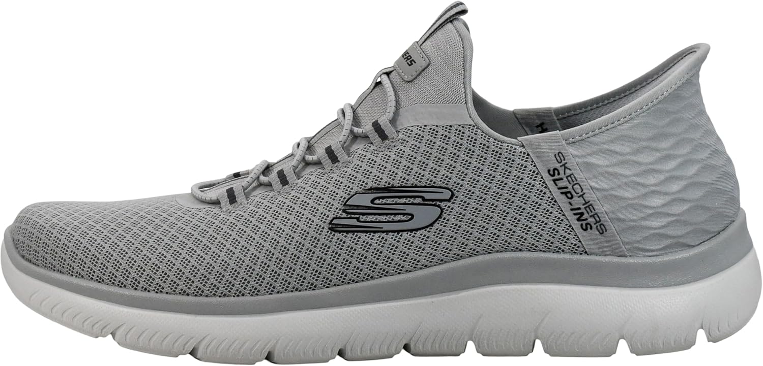 Мужские кроссовки Skechers Summits - высокие слипоны, светло-серый — фото 4