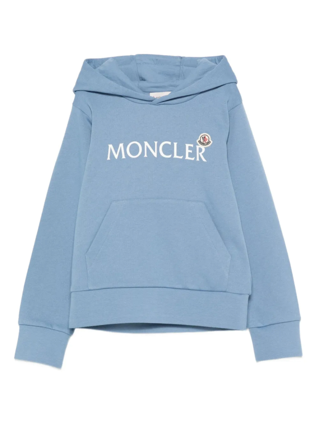 

Толстовка с капюшоном и принтом логотипа Moncler Enfant, синий