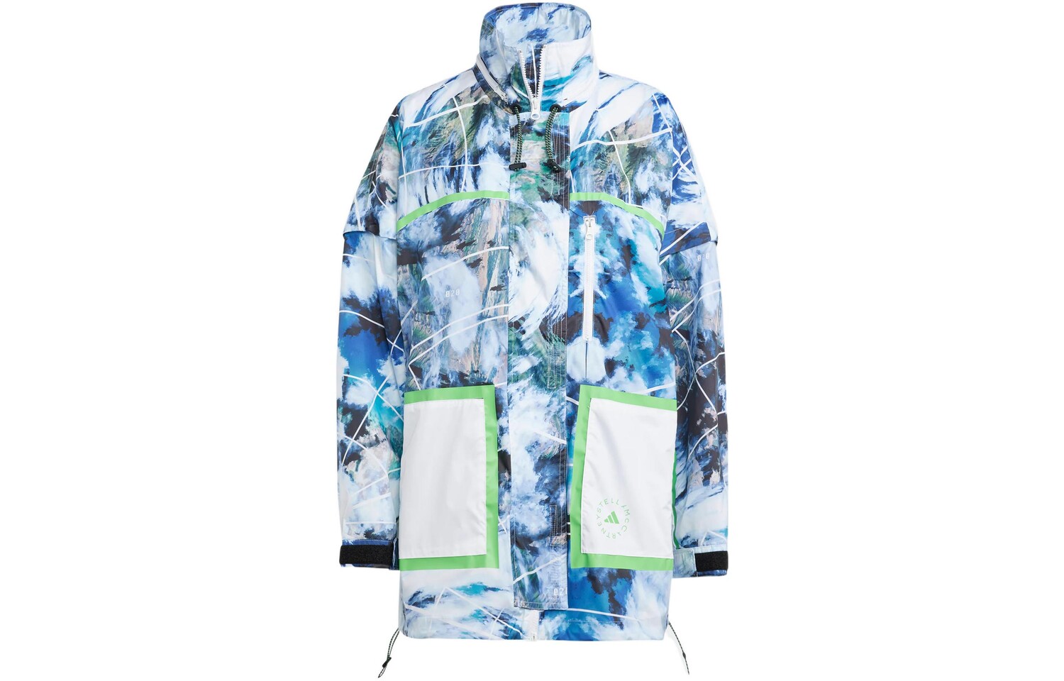 

Stella McCartney TrueNature Packable куртка с абстрактным принтом Adidas