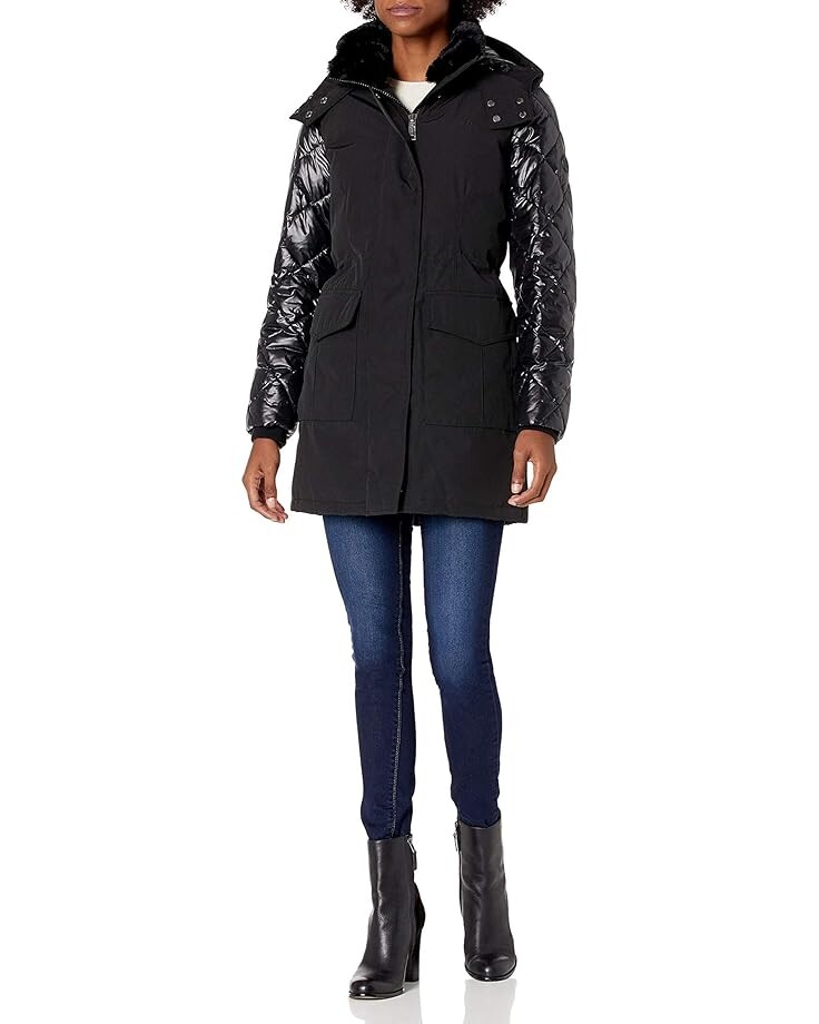 

Парка Calvin Klein Zip Front Polyfill Anorack, черный