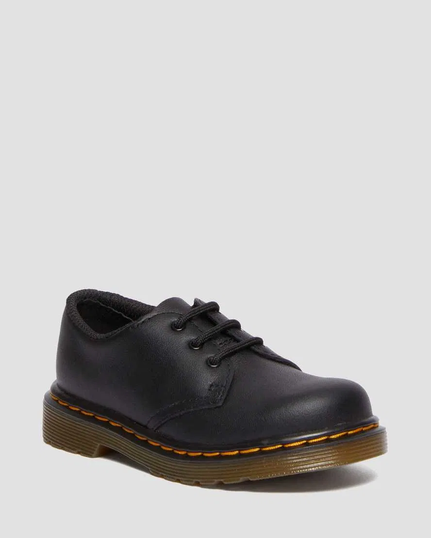 Детские туфли-оксфорды Dr Martens 1461 Junior, мягкая кожа, черный