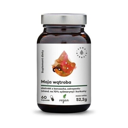 

Моя печень Артишок Молочный чертополох Куркума 60 капсул Aura Herbals