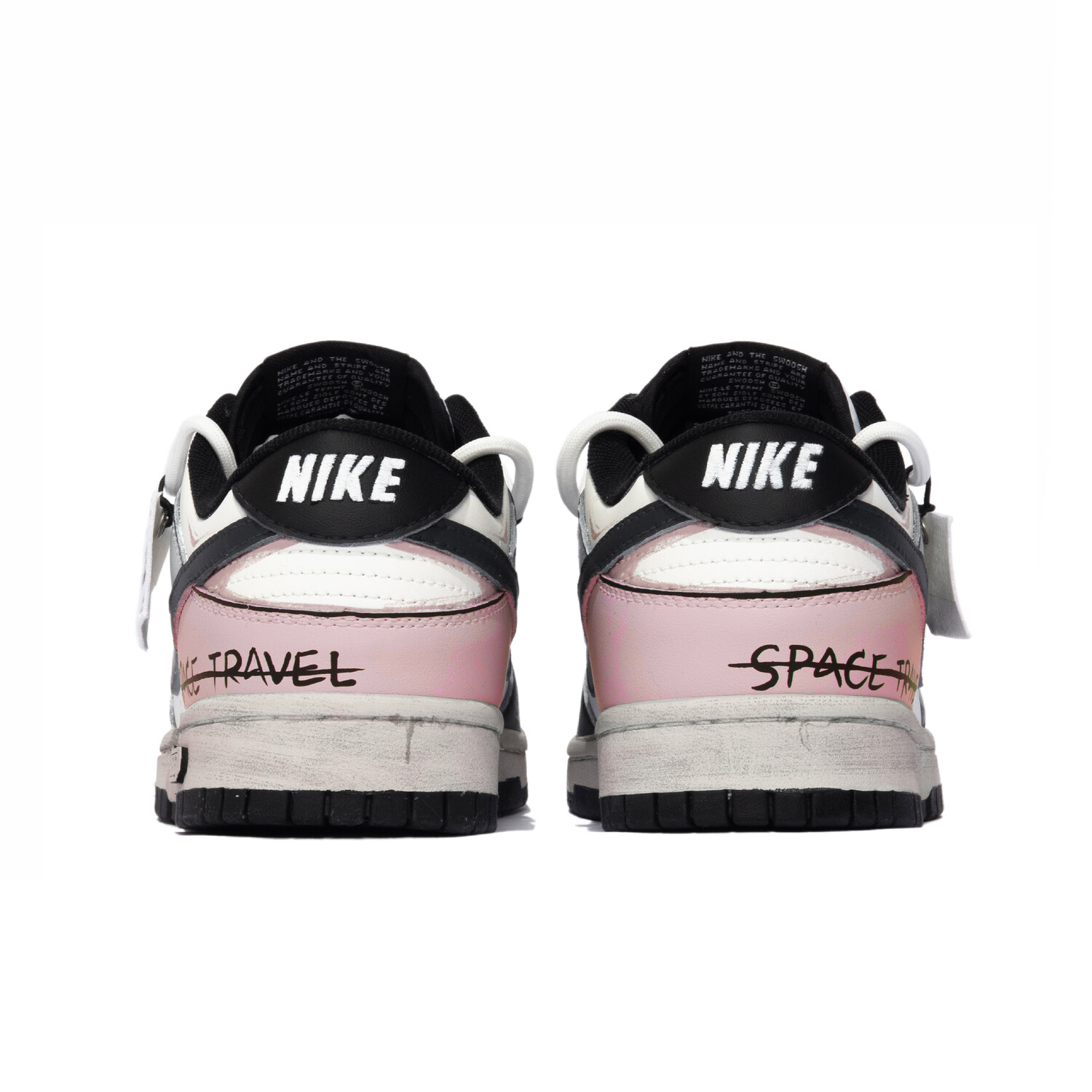 

Кроссовки для скейтбординга Dunk унисекс с низким верхом, черный/розовый Nike