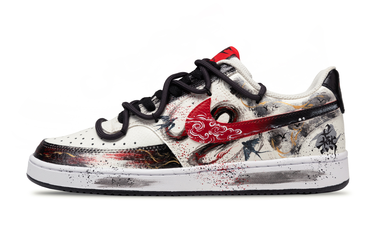 

Кроссовки Court Vision 1 мужские низкие Red/Black Nike, красный черный белый