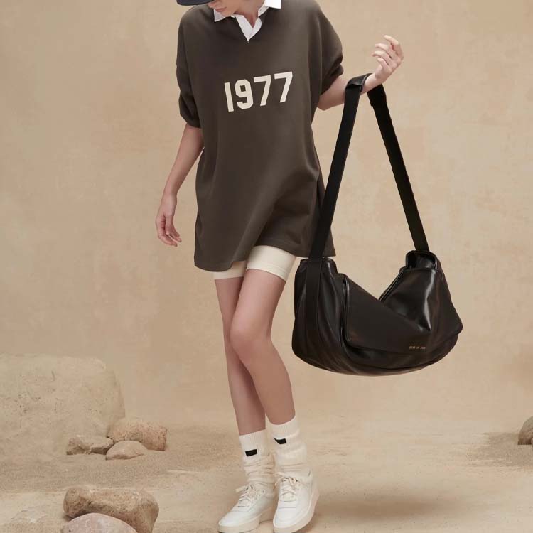 Хенли Регби Fear Of God Essentials, Серый Черный — фото 4
