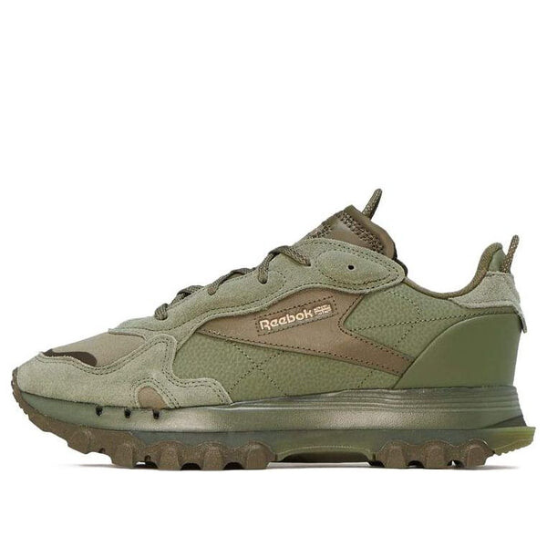 Кроссовки cardi b x classic leather 'hunter green' Reebok, зеленый