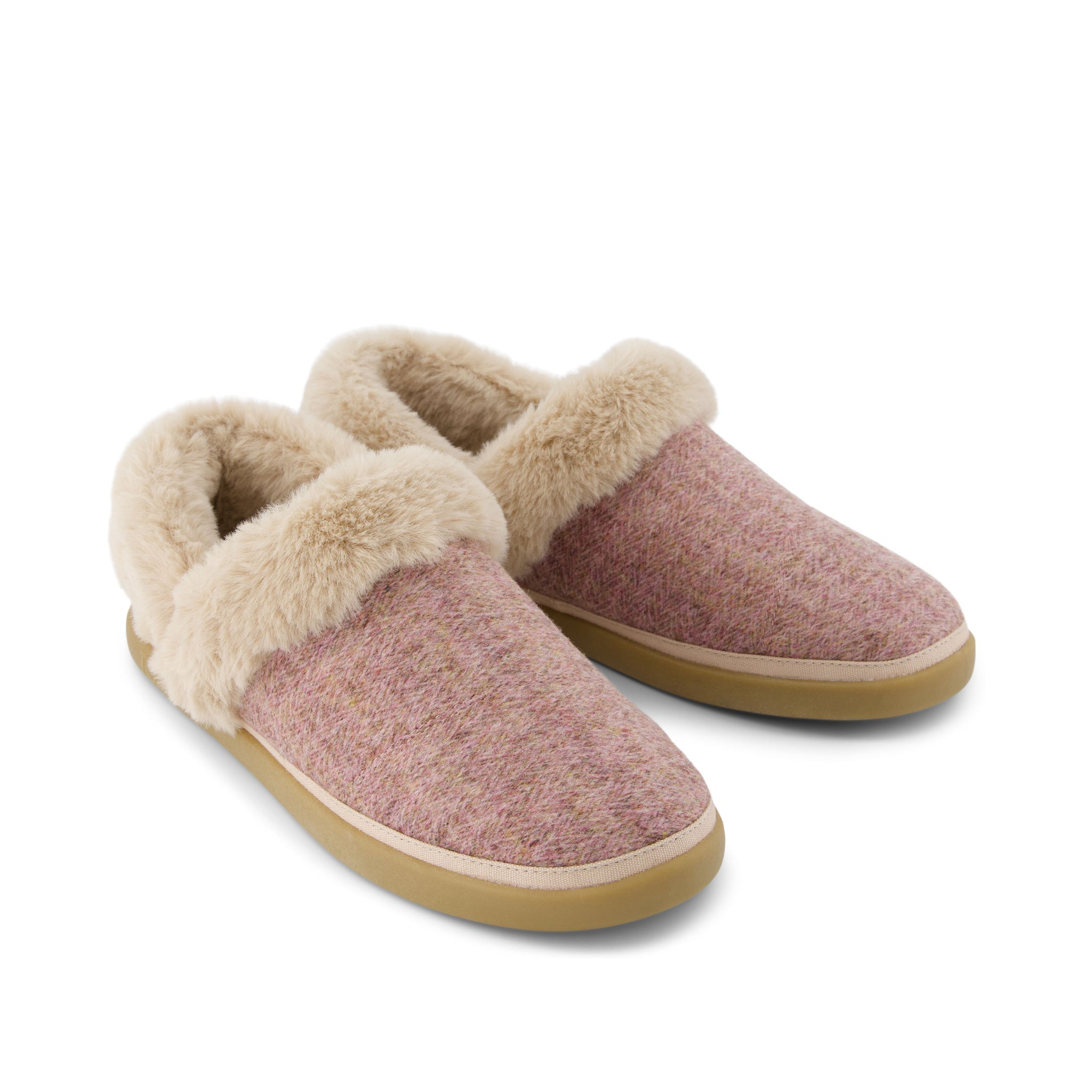 Oslo уютные тапочки в рубчик винтажного розового цвета TOMS Shoes — фото 4